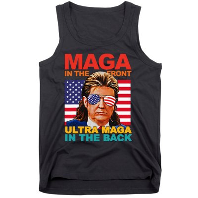 Maga In The Front Ultra Maga In The Back Trump Glasses Tank Top