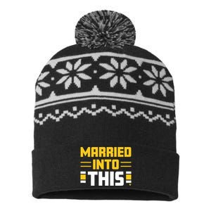 Married Into This Pittsburgh Football USA-Made Snowflake Beanie