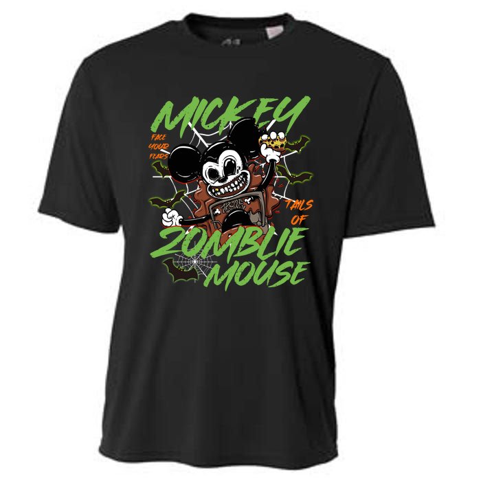 Mickey In Tales Of Zombie Mouse Mickey Halloween Vintage Cooling Performance Crew T-Shirt