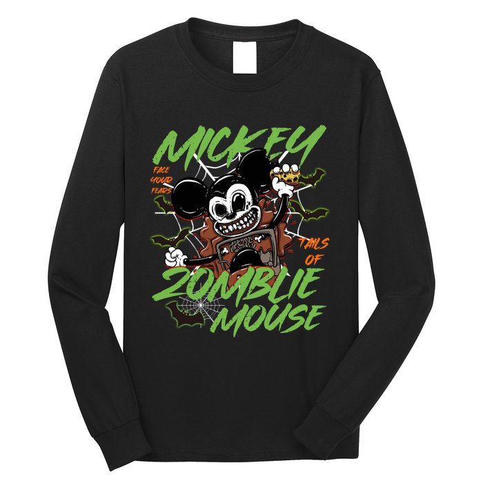 Mickey In Tales Of Zombie Mouse Mickey Halloween Vintage Long Sleeve Shirt