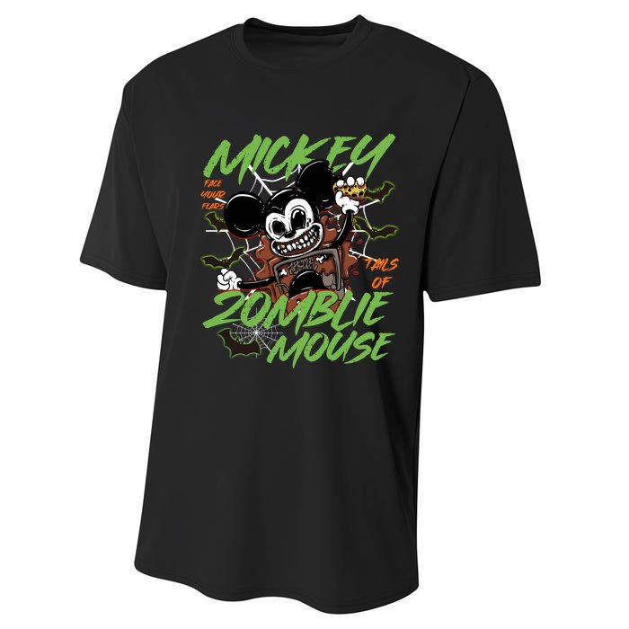 Mickey In Tales Of Zombie Mouse Mickey Halloween Vintage Performance Sprint T-Shirt