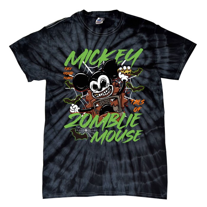 Mickey In Tales Of Zombie Mouse Mickey Halloween Vintage Tie-Dye T-Shirt