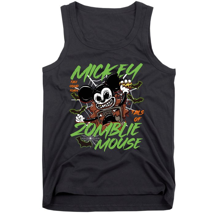 Mickey In Tales Of Zombie Mouse Mickey Halloween Vintage Tank Top