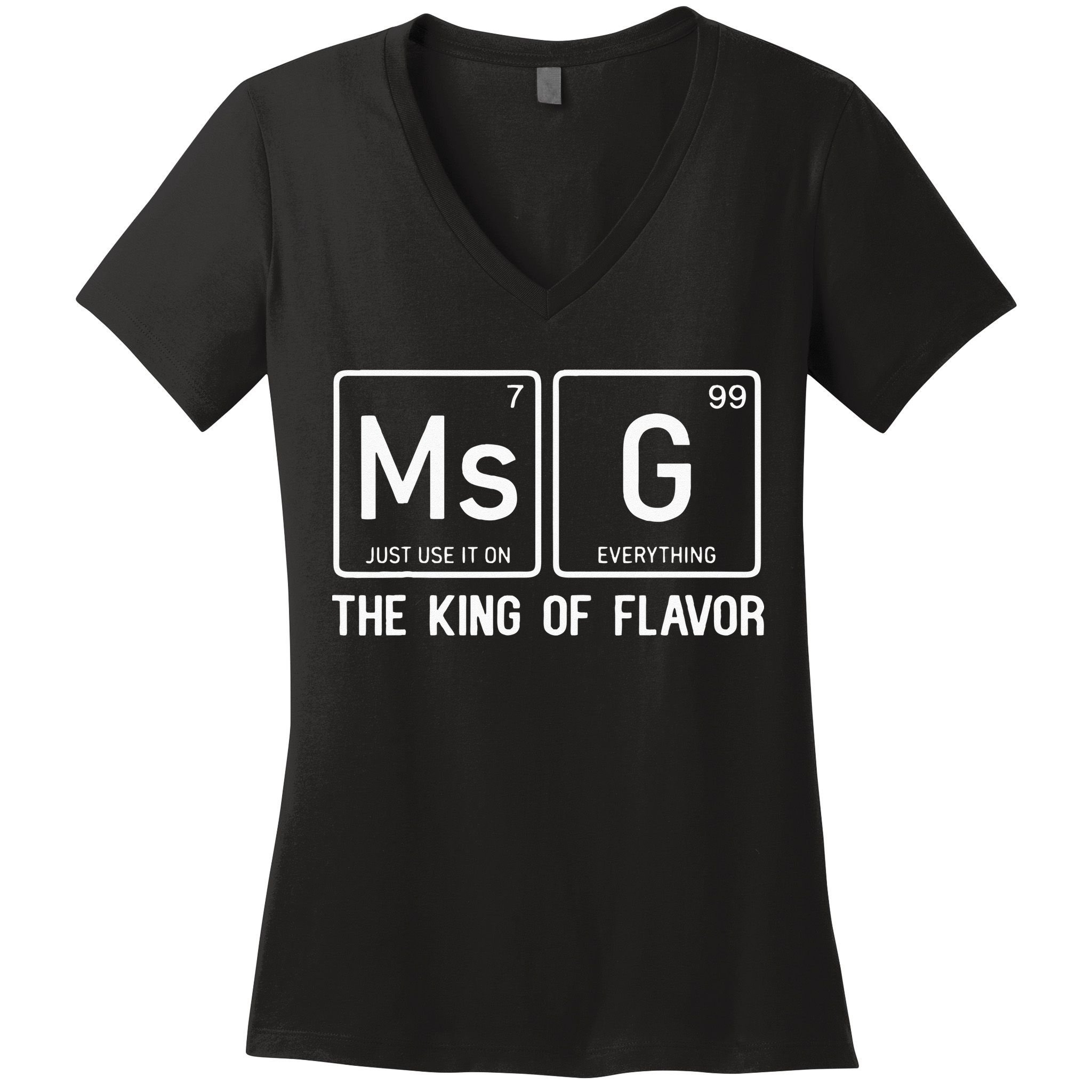 MSG Is The King Of Flavor Uncle Roger Where Your Wok Women's V-Neck T-Shirt