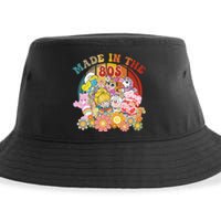 Made In The 80s Retro Vintage Cartoon Character Lover Bear And Strawberry Sustainable Bucket Hat