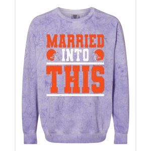 Married Into This Funny Christmas Colorblast Crewneck Sweatshirt