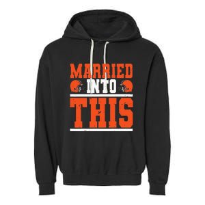 Married Into This Funny Christmas Garment-Dyed Fleece Hoodie