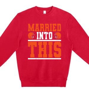 Married Into This Funny Christmas Premium Crewneck Sweatshirt