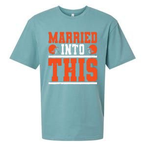 Married Into This Funny Christmas Sueded Cloud Jersey T-Shirt