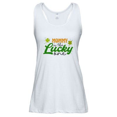 Mommy Is The Lucky One Retro St Patrick Day Ladies Essential Flowy Tank