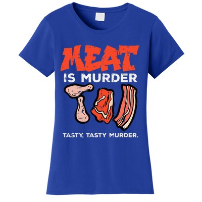 Meat Is Tasty Bbq Funny Barbecue Grilling Women's T-Shirt