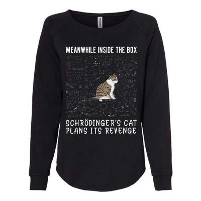 Meanwhile Inside The Box SchröDingers Cat Plans Its Revenge Womens California Wash Sweatshirt