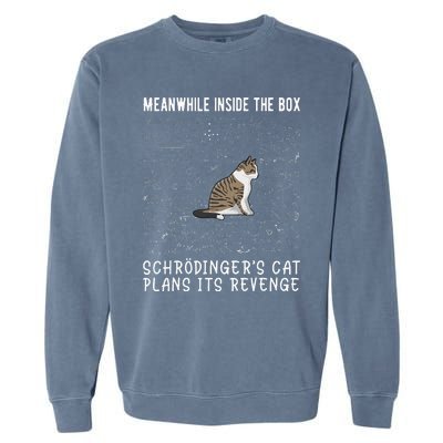 Meanwhile Inside The Box SchröDingers Cat Plans Its Revenge Garment-Dyed Sweatshirt