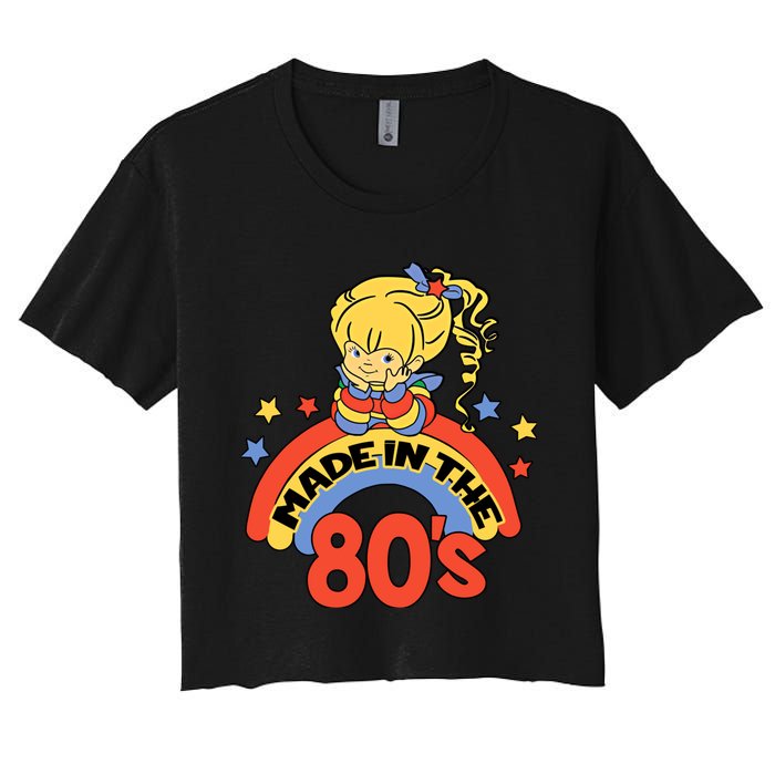 Made In The 80s 1980s Generation Millennials Retro Vintage Women's Crop Top Tee