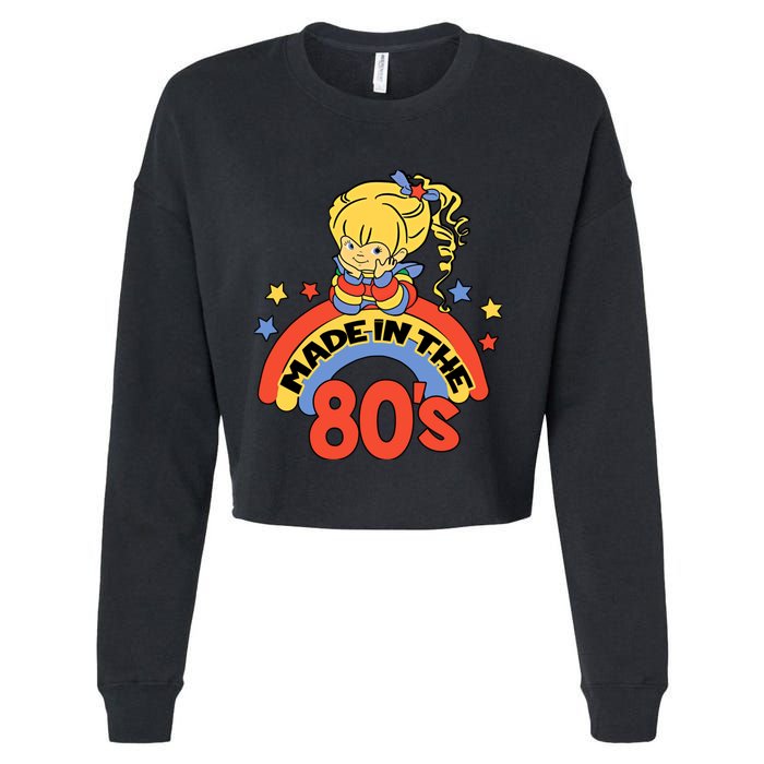 Made In The 80s 1980s Generation Millennials Retro Vintage Cropped Pullover Crew