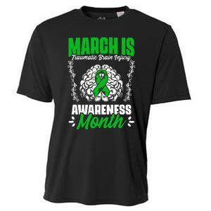 March Is Traumatic Brain Injury Month Surgery TBI Survivor Cooling Performance Crew T-Shirt