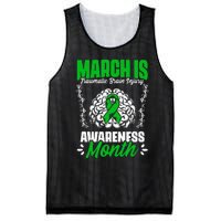 March Is Traumatic Brain Injury Month Surgery TBI Survivor Mesh Reversible Basketball Jersey Tank