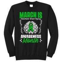 March Is Traumatic Brain Injury Month Surgery TBI Survivor Tall Sweatshirt