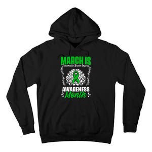 March Is Traumatic Brain Injury Month Surgery TBI Survivor Tall Hoodie