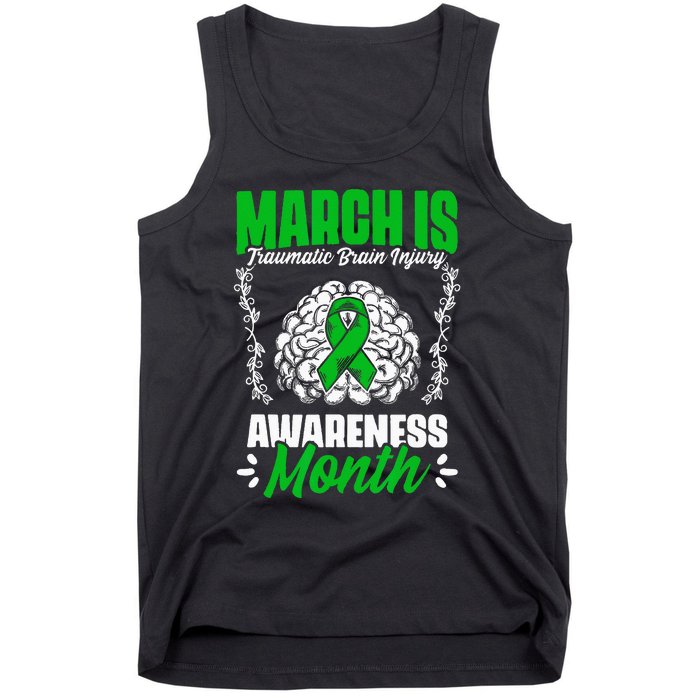 March Is Traumatic Brain Injury Month Surgery TBI Survivor Tank Top