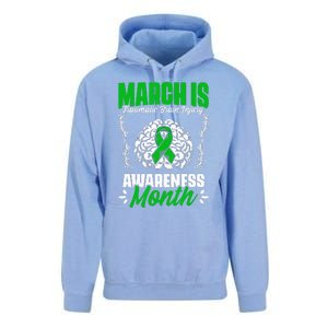 March Is Traumatic Brain Injury Month Surgery TBI Survivor Unisex Surf Hoodie