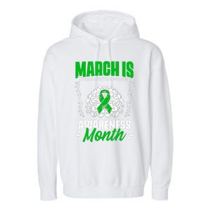 March Is Traumatic Brain Injury Month Surgery TBI Survivor Garment-Dyed Fleece Hoodie