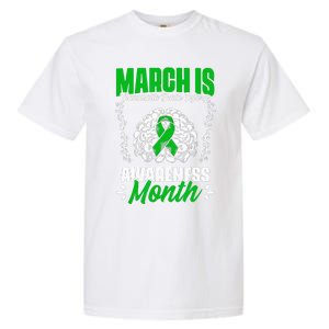 March Is Traumatic Brain Injury Month Surgery TBI Survivor Garment-Dyed Heavyweight T-Shirt