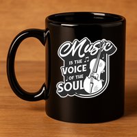 Music Is The Voice Of The Soul 11oz C Handle Ceramic Mug