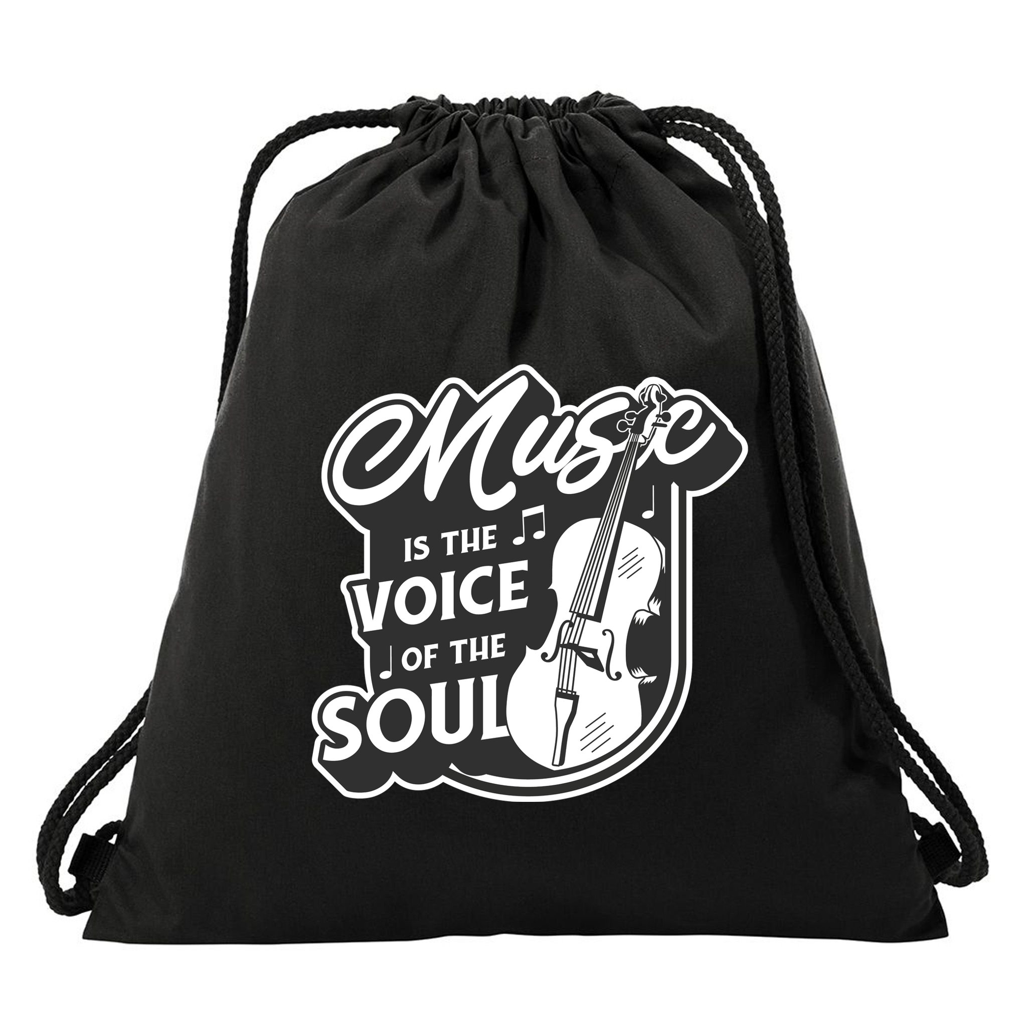 Music Is The Voice Of The Soul Drawstring Bag