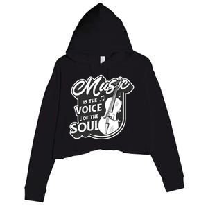 Music Is The Voice Of The Soul Crop Fleece Hoodie