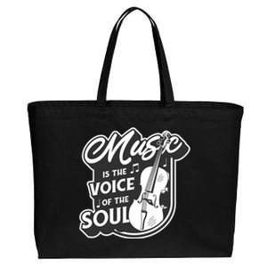 Music Is The Voice Of The Soul Cotton Canvas Jumbo Tote