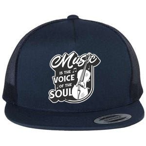 Music Is The Voice Of The Soul Flat Bill Trucker Hat