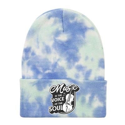 Music Is The Voice Of The Soul Tie Dye 12in Knit Beanie