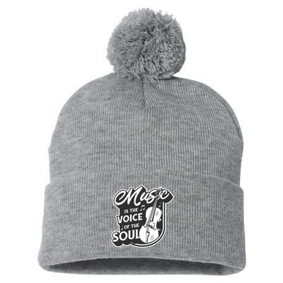 Music Is The Voice Of The Soul Pom Pom 12in Knit Beanie