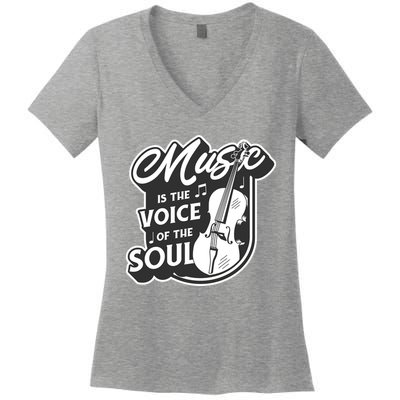 Music Is The Voice Of The Soul Women's V-Neck T-Shirt
