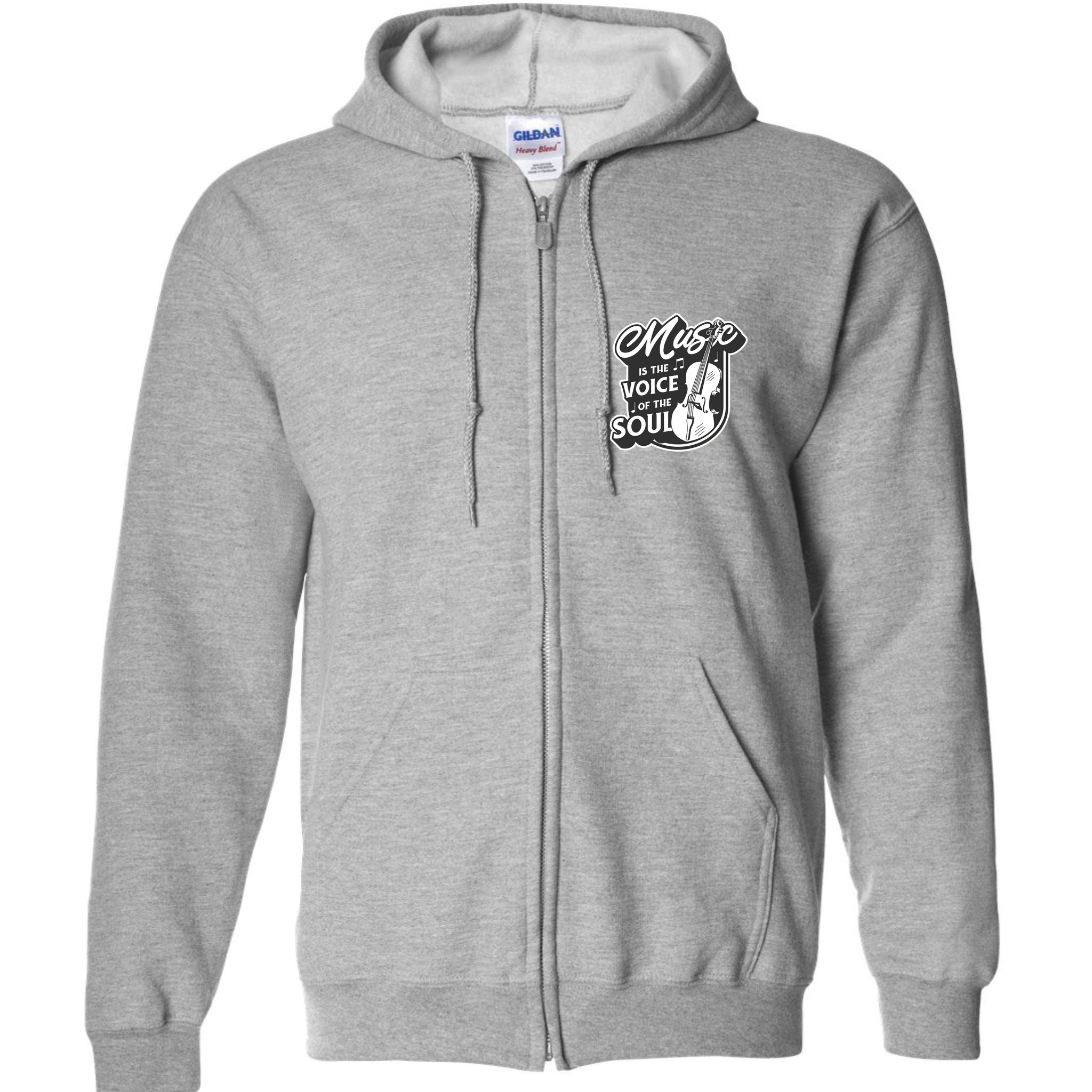 Music Is The Voice Of The Soul Full Zip Hoodie