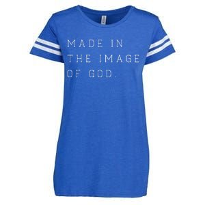 Made In The Image Of God Bible Faith Christian Enza Ladies Jersey Football T-Shirt