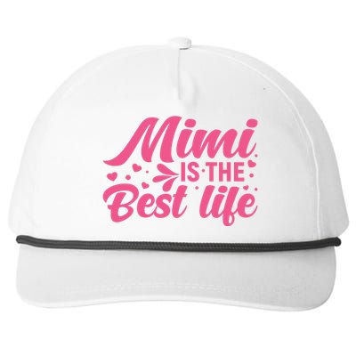 Mimi Is The Best Life T Snapback Five-Panel Rope Hat