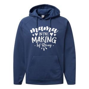 Mama In The Making Ivf Strong Ivf Day Infertility Meaningful Gift Performance Fleece Hoodie