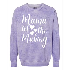 Mama In The Making Mothertobe Gift Colorblast Crewneck Sweatshirt