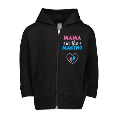 Mama In The Making Pregnancy Announcet Future Mother Gift Toddler Zip Fleece Hoodie