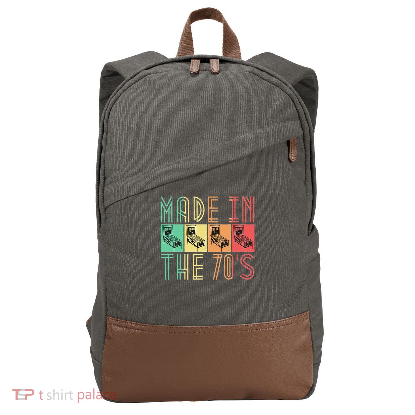 Made In The 70s Pinball Retro Arcade Gifts For Cotton Canvas Backpack