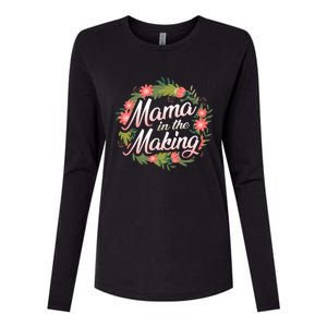 Mama In The Making Pregnancy Announcet Mommy Reveal Gift Womens Cotton Relaxed Long Sleeve T-Shirt