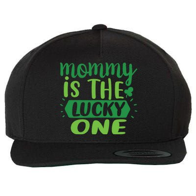 Mommy Is The Lucky One St Pattricks Day Wool Snapback Cap