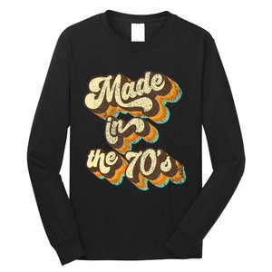 Made In The 70s Vibe Born In 70s Costume Party Long Sleeve Shirt