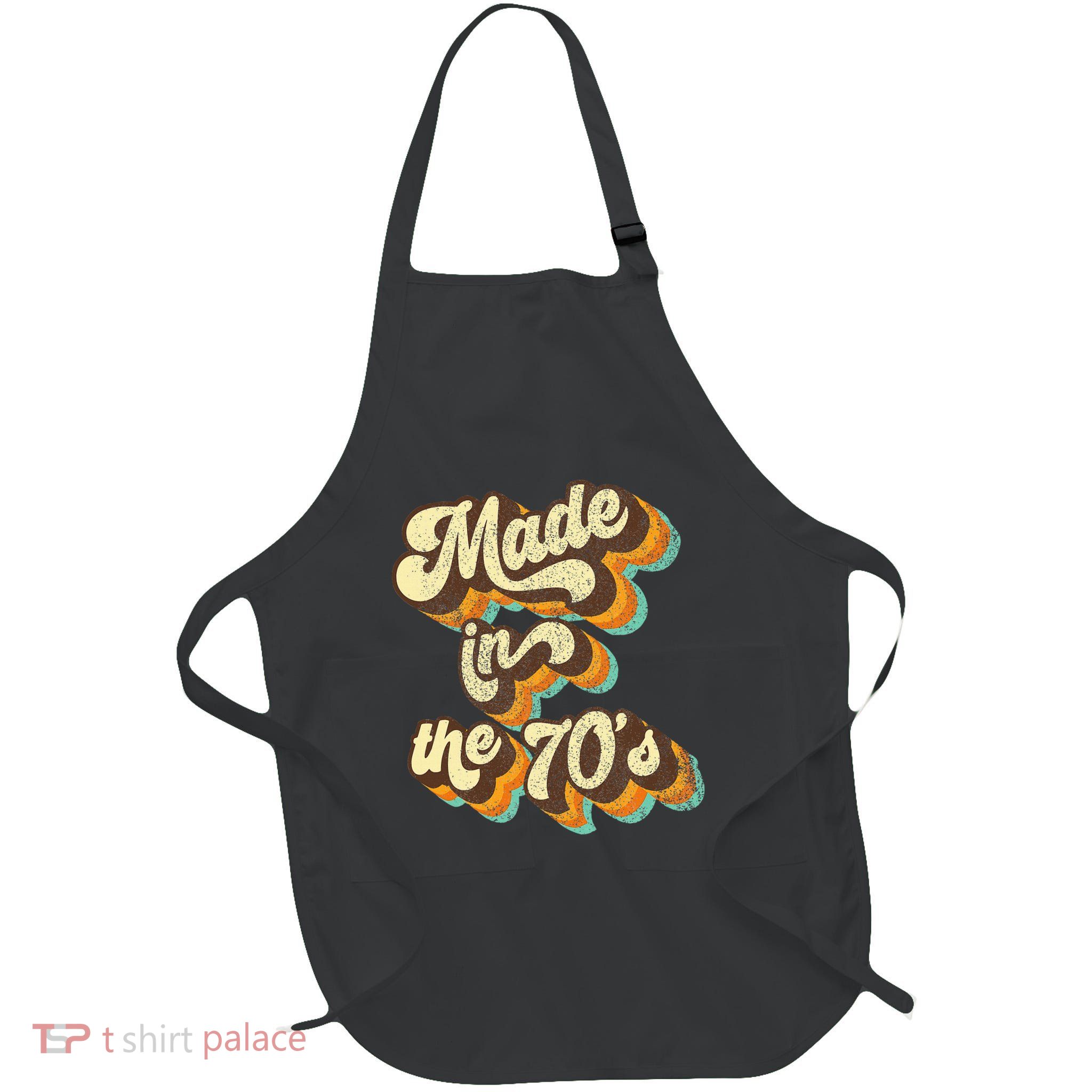 Made In The 70s Vibe Born In 70s Costume Party Full-Length Apron With Pockets