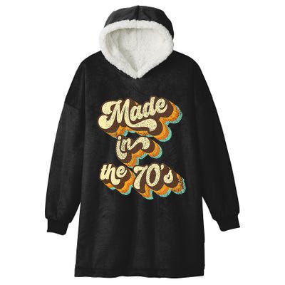 Made In The 70s Vibe Born In 70s Costume Party Hooded Wearable Blanket