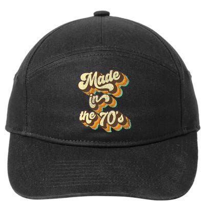 Made In The 70s Vibe Born In 70s Costume Party 7-Panel Snapback Hat