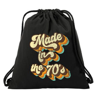 Made In The 70s Vibe Born In 70s Costume Party Drawstring Bag