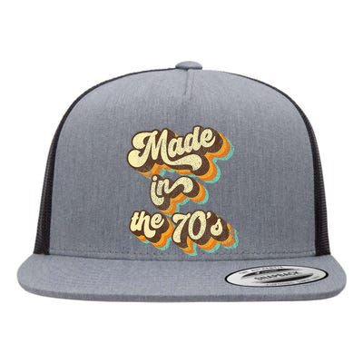 Made In The 70s Vibe Born In 70s Costume Party Flat Bill Trucker Hat